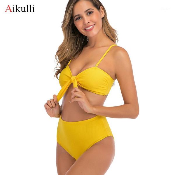 

women's swimwear 2021 bikinis swimsuit women high waist solid push up bathing suits bikini set two piece swim suit female biquini1, White;black