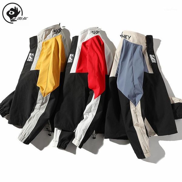 

little raindrop men jacket coat hip hop streetwear jackets sport windbreaker outwear male japanese style jacket mens clothing1, Black;brown