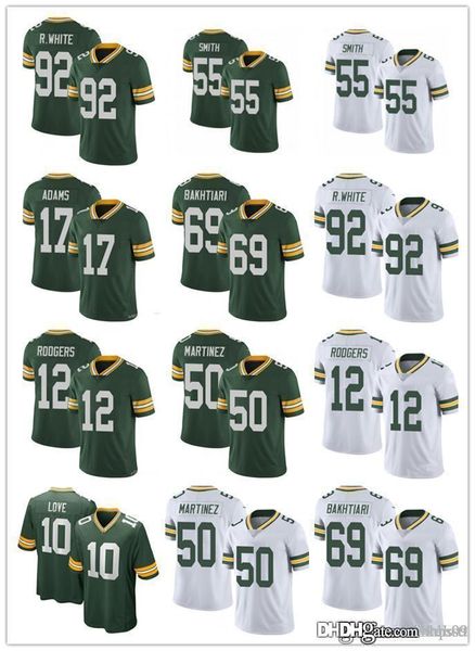 

мужские женщины молодежи зеленый залив пакеры 55 za'darius. смит 50 блейк мартинес 69 давид футбольные майки бахтиари, Black;red