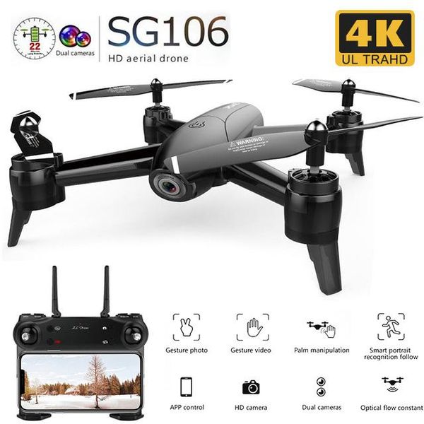 

sg106 drone optical flow 1080p hd dual camera real time aerial video rc quadcopter aircraft helicopter positioning rtf toys kid