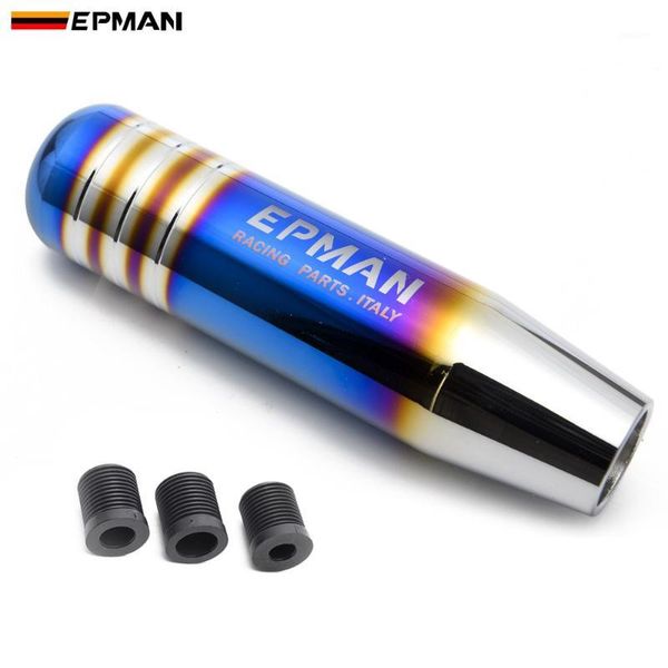 

shift knob epman 13cm aluminum car titanium style burnt blue gear shifter lever head universal epsk130ne1