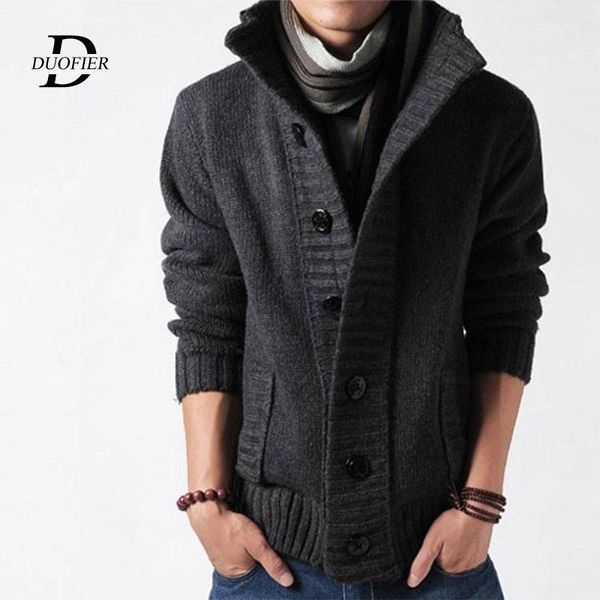 

2021 autumn winter men's sweater coat wool sweater cardigan jackets men button knitted thick coat fashion casual warm knitwear, White;black