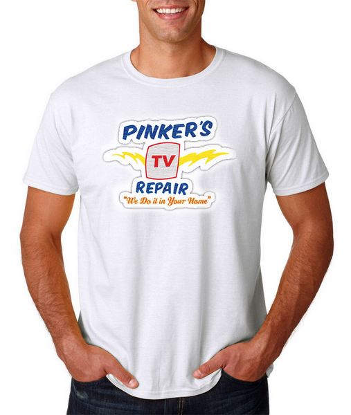 

pinker's tv repair t-shirt horror halloween movie costume cotton tee shirt casual printing sport hooded sweatshirt hoodie