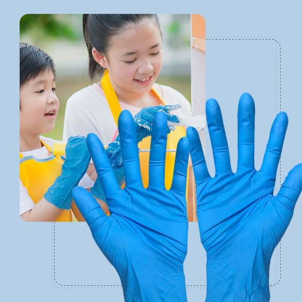 

protective 20pcs/lot nitrile children latex gloves home food cosmetic disposable glove for left