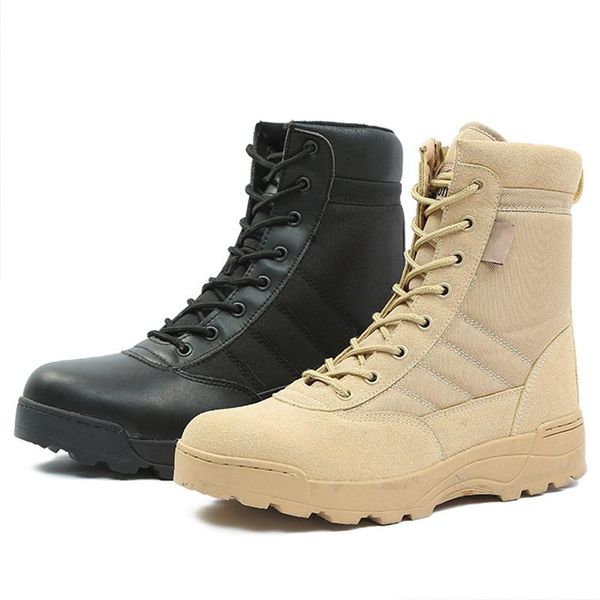 

2020 new winter boots men tactical boots work waterproof outdoor hiking shoes warm ankle winter men shoes, Black