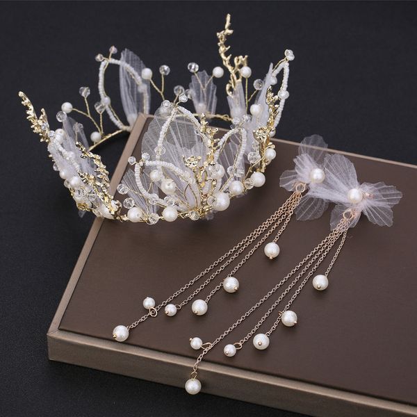 

bridal crown tiara princess round crown wedding jewelry wedding dress accessories, Silver