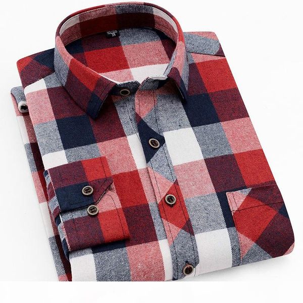 

plaid shirt 2019 new autumn winter flannel red checkered shirt men shirts long sleeve chemise homme cotton male check shirts, White;black
