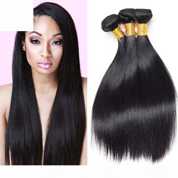 

new arrival malaysian straight human hair natural black 3 bundles lot 7a raw virgin hair brazilian indian peruvian hair extensions