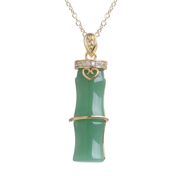 

bettyue new fashion green glass pendant for women elegant jewelry wedding party classic choice charming necklace fancy gift, Silver