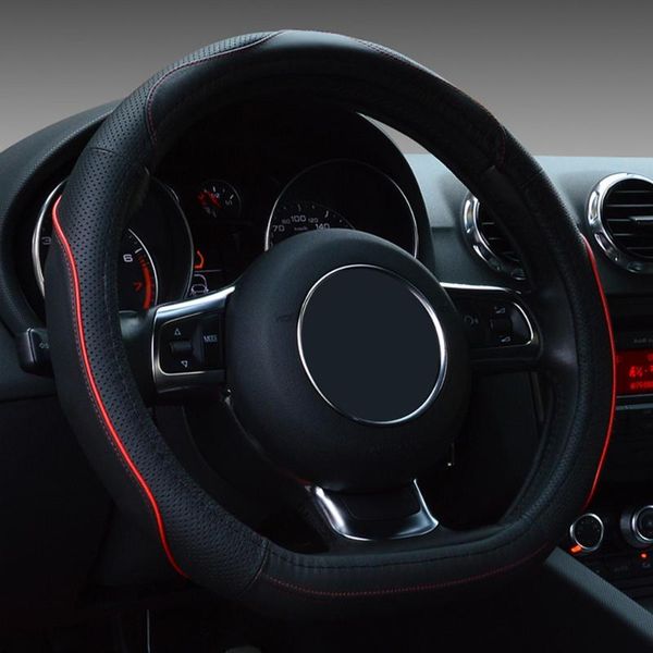 

d shape steering wheel cover layer leather steering wheel cover soft feel comfortale wrap car accessories