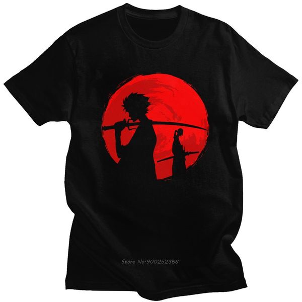 

handsome red moon samurai champloo men manga anime short sleeved soft cotton mugen fuu fans s hoodie designers t shirts sweatshirt