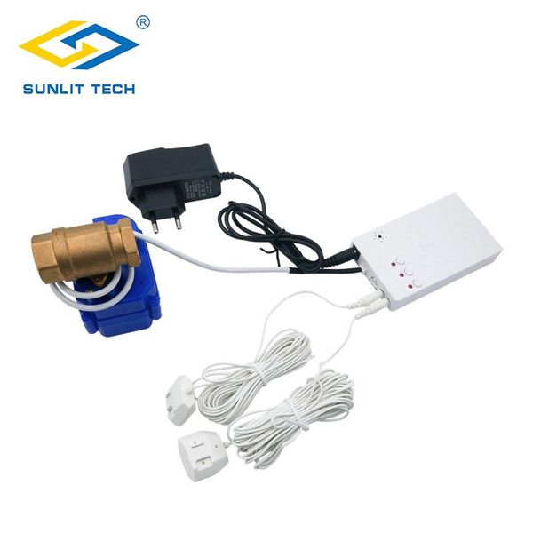 

home smart water leak detector with auto shut off valve water flood alert overflow leakage sensor for home security alarm system