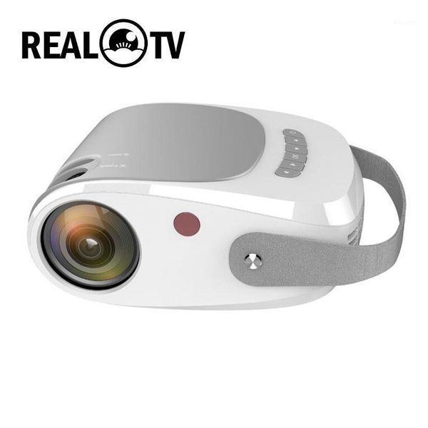 

real tv h5 hd projector 4000 lumens android wifi bluetooth portable cinema beamer support 1080p usb vga av with gift1