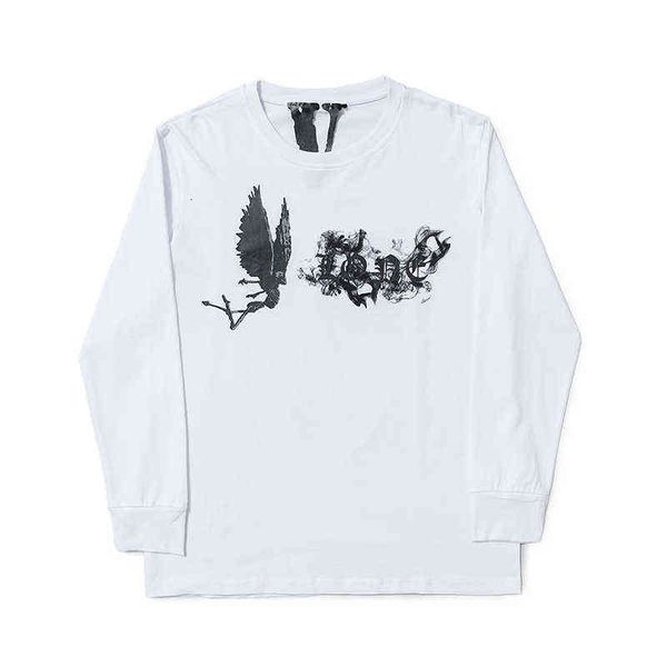 

and autumn winter fashion little angel smoke printed high street long sleeve t-shirt bottom shirt, Black