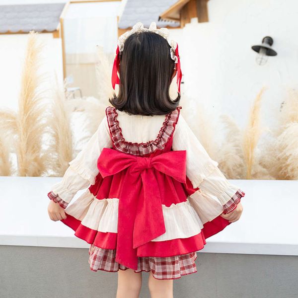

drs sve autumn long girls' plush and winter children's princs lolita skirt q49x, Red;yellow