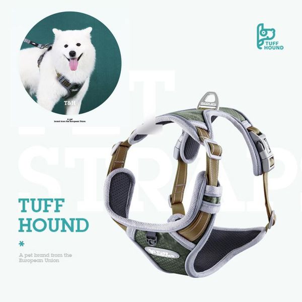 

dog collars & leashes harness adjustable pet for double vest outdoor walking chest back rope supplies