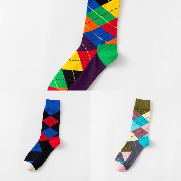 

0u7po medium fashion br happy color new men's socks british socks and socksstockings and socksstyle gradual change cotton men's pl, Black