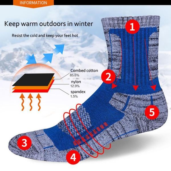 

professional ski long sock winter sports skiing socks men women thermal outdoor mtb cycling running football stockings black1, Black