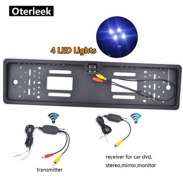 

wireless car rear view camera eu number plate frame reverse camera led night vison parktronic parking car for monitor