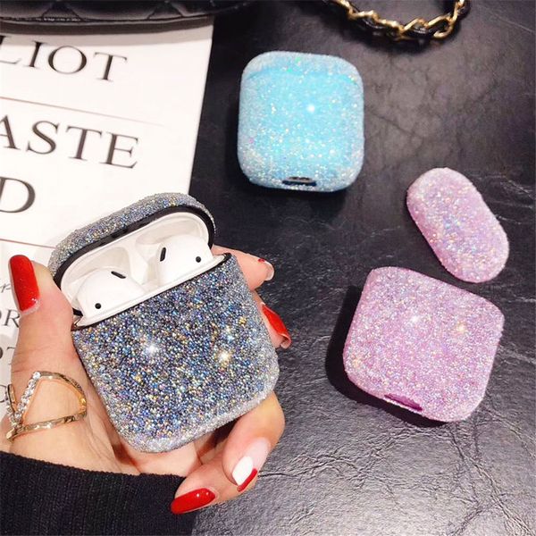 

cool fashion frosted sparkling earphone case for airpods pro hard pc color wireless bluetooth for apple airpods pro 3 case cover
