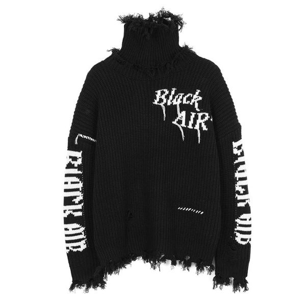

2021 winter fashion turtle neck woman sweaters designer streetwear turtleneck oversized sweater for women long sleeve cloth, White;black