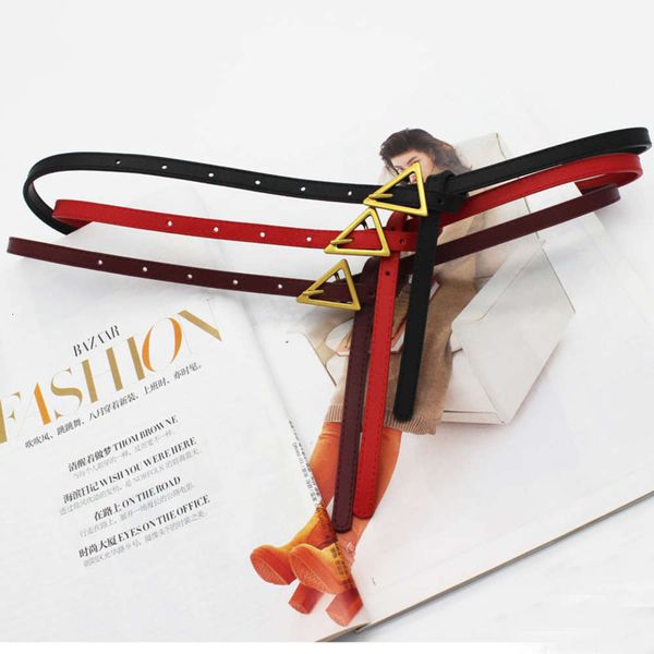 

head triangle leather fashion women's thin decoration with dress shirt belt black, Black;brown