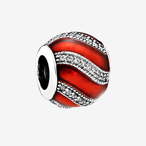 

red and blue sparkling charms bracelet bangle jewelry making accessories with box for 925 sterling silver beads charm, Black