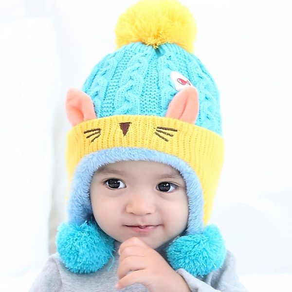 

одежда аксессуары шляпы колпаки skullies шапочки для детей детские мальчики зимней моды вязаные шапочки cap толстая унисекс cap, Slivery;white