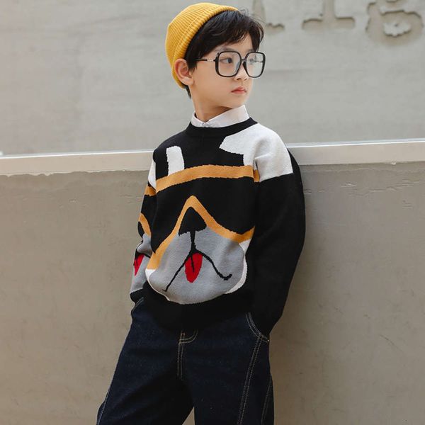 

chine boys' 2020 new red autumn net universi children's pullover sweater, Blue