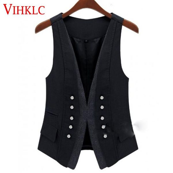 

women's vests for women 2021 spring fashion handsome lady vest , plus size suit xs-xxl g59, Black;white