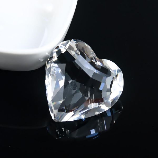 

45mm heart shape crystal prisms chandelier parts clear pendants suncatcher for windows decor diy home wedding decor accessories h bbywzb