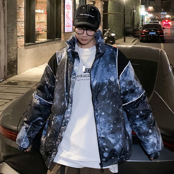 

autumn new 2021 winter and cotton-quilted cotton clothing male youth 2dpk, Black