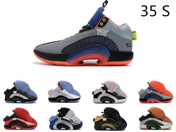

new35 mens basketball shoes 35s center of gravity boys black gold bred men trainer sports sneakers size:40-46