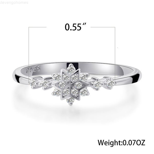 

silver luxury 925 snowflake flower sterling for women, 100% authentic, women's engagement and love ring, Golden;silver