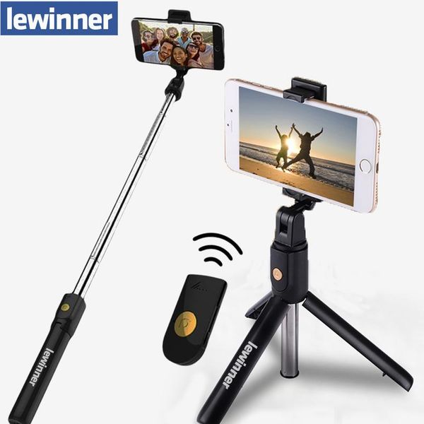 

lewinner 3 в 1 беспроводной bluetooth selfie stick mini tripod удлинитель monopod universal для iphone x 8 7 6s для samsun wmtebl, Golden;silver