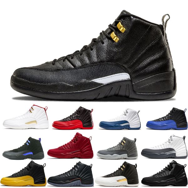 

man basketball shoes athletic 12 12s black purple blue stone cny dark concord grey fiba flu game french royal gamma gym red o-black taxi the, White;red