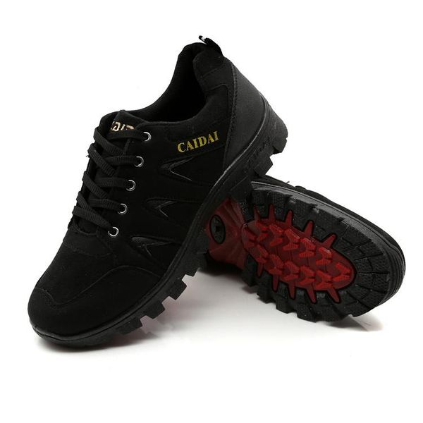 

men's outdoor boots autumn and winter new casual sports shoes men's breathable traveling shoes waterproof non-slip walking, Black