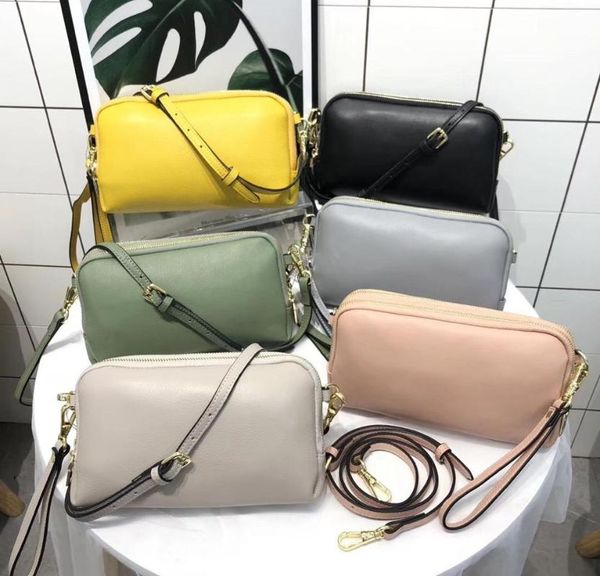 

shoulder bags 2021 the style fashion and solid genuine cow leather women one bag crossbody 23cm6 color