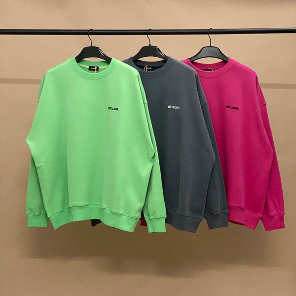 

21fw new autumn winter embroidery round neck sweater men women pullovers sweatshirts, Black