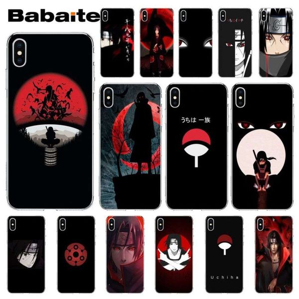 

1dwnaruto itachi uchiha transparent case for vip x, xs, max, 6, 6s, 7, 7plus, 8, 8plus, 5, 5s, xr