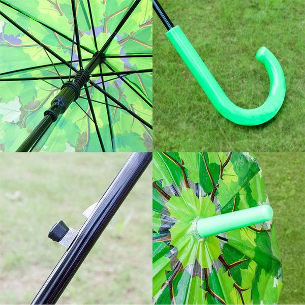 

fancytime женщина kid rain зонт творческий милая свежая поливинилхлоридные прозрачный зонтик гриб листья клетка arch прозрачный зонтик jllrt