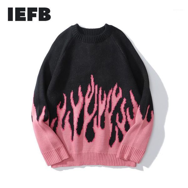 

iefb fashion men's clothing loose sweater for lovers knit oversize tide hip-hop high street for male and famale 9y277051, White;black