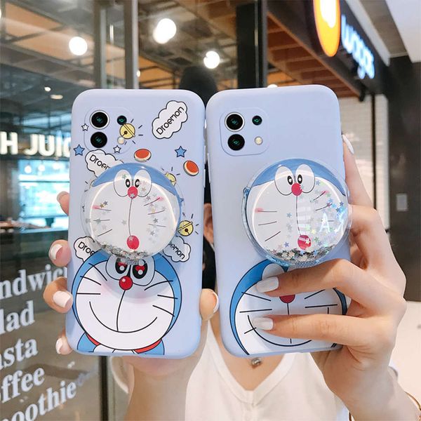 

mobile phone blue fat bracket cute cartoon protective case 11pro package mi 11m 11 shell anti falling ultra thin