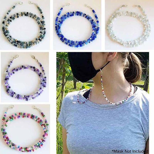 

dhl shipping dhe845 lanyard face safety anti-loss rest ear rope bead handmade straps holder for mask masks string extension beaded oqnrr