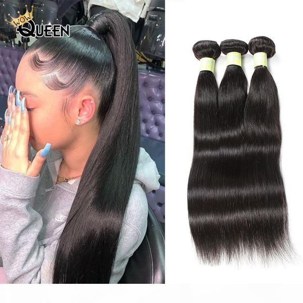 

7 y straight bundles 3 and 4 bundles remy peruvian hair bundles 100% human hair weave, Black;brown