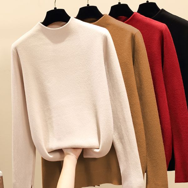 

будет снаружи носить новый свитер и половину наборы высокого воротника топ в японском свитере с длинным рукавом женское восстание древнее wa, White;black