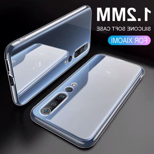 

прозрачный силиконовый мягкий телефон 10 9 pro 8 se ультра тонкая задняя крышка тонкий чехол для xiaomi mi a1 a2 a3 6 fundas