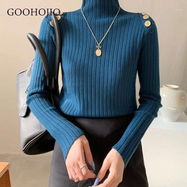

goohojio 2020 new autumn solid color sweater women pullover solid color half high collar women sweater slim pullover for ladies1, White;black