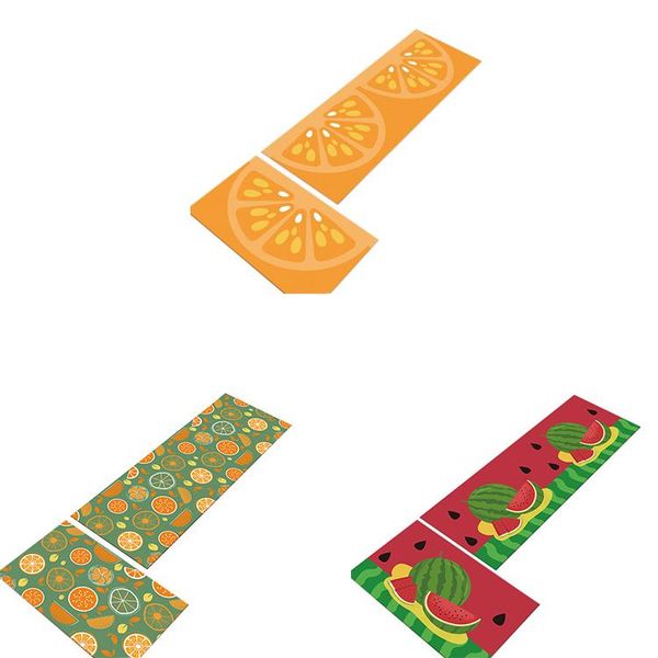 

2 pcs fruit pattern mats bath carpet floor mat home entrance doormat absorbent bedroom living room floor mats kitchen rugs