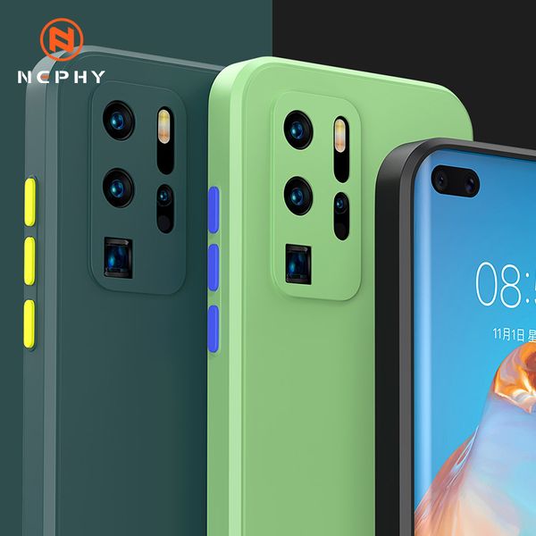 

liquid silicone case for huawei p30 p40 mate lite honor 30 pro 30s luxury skin feel soft tpu mobile phone cover housing